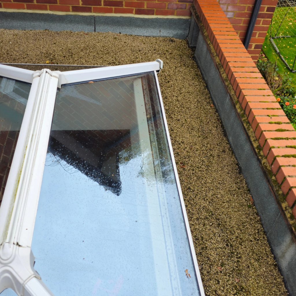 Roof after moss removal